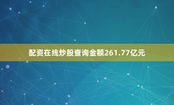 配资在线炒股查询金额261.77亿元